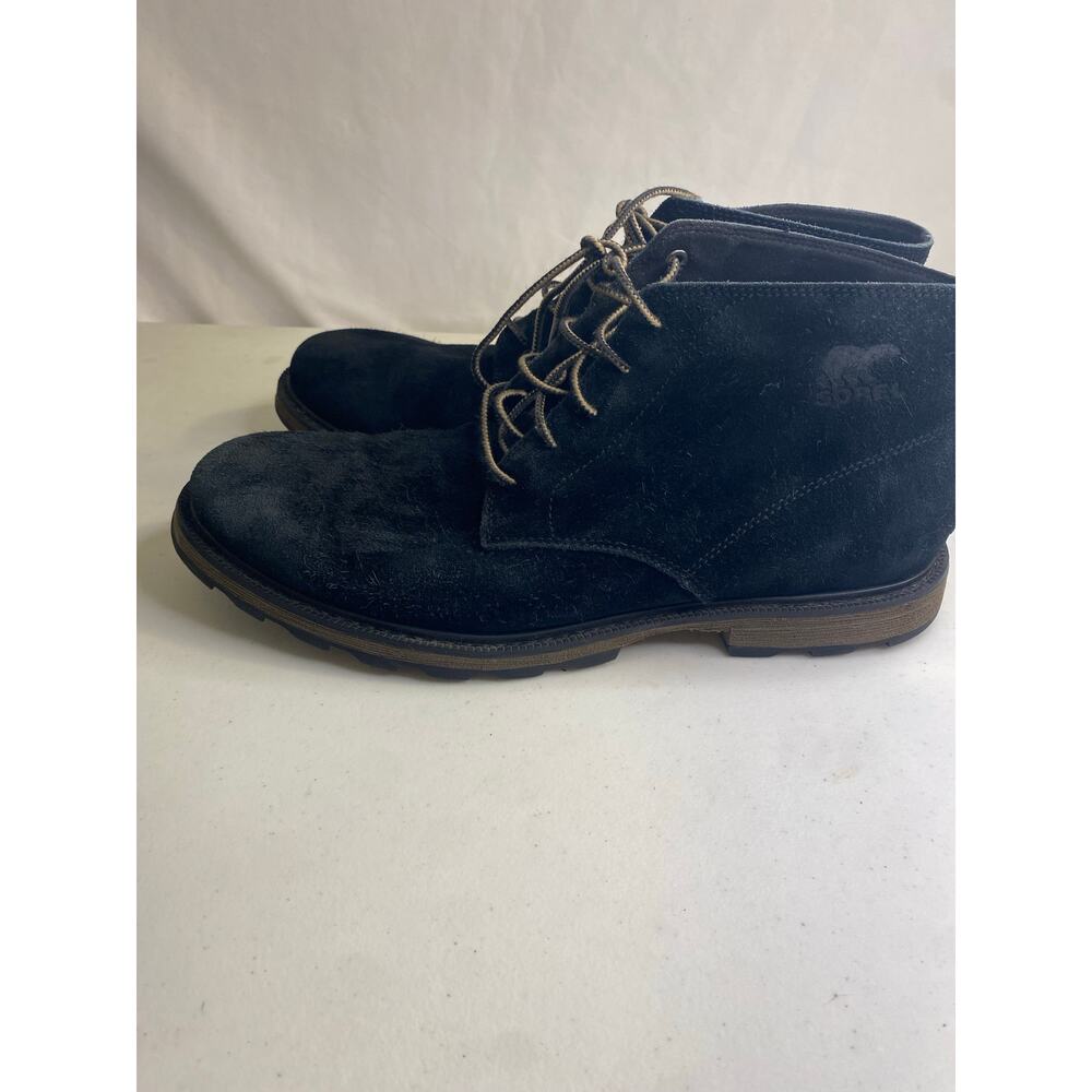 Mens Sorel Black Suede Chukka Boots Madson II Ankle Waterproof Size 11 Work - Picture 8 of 15